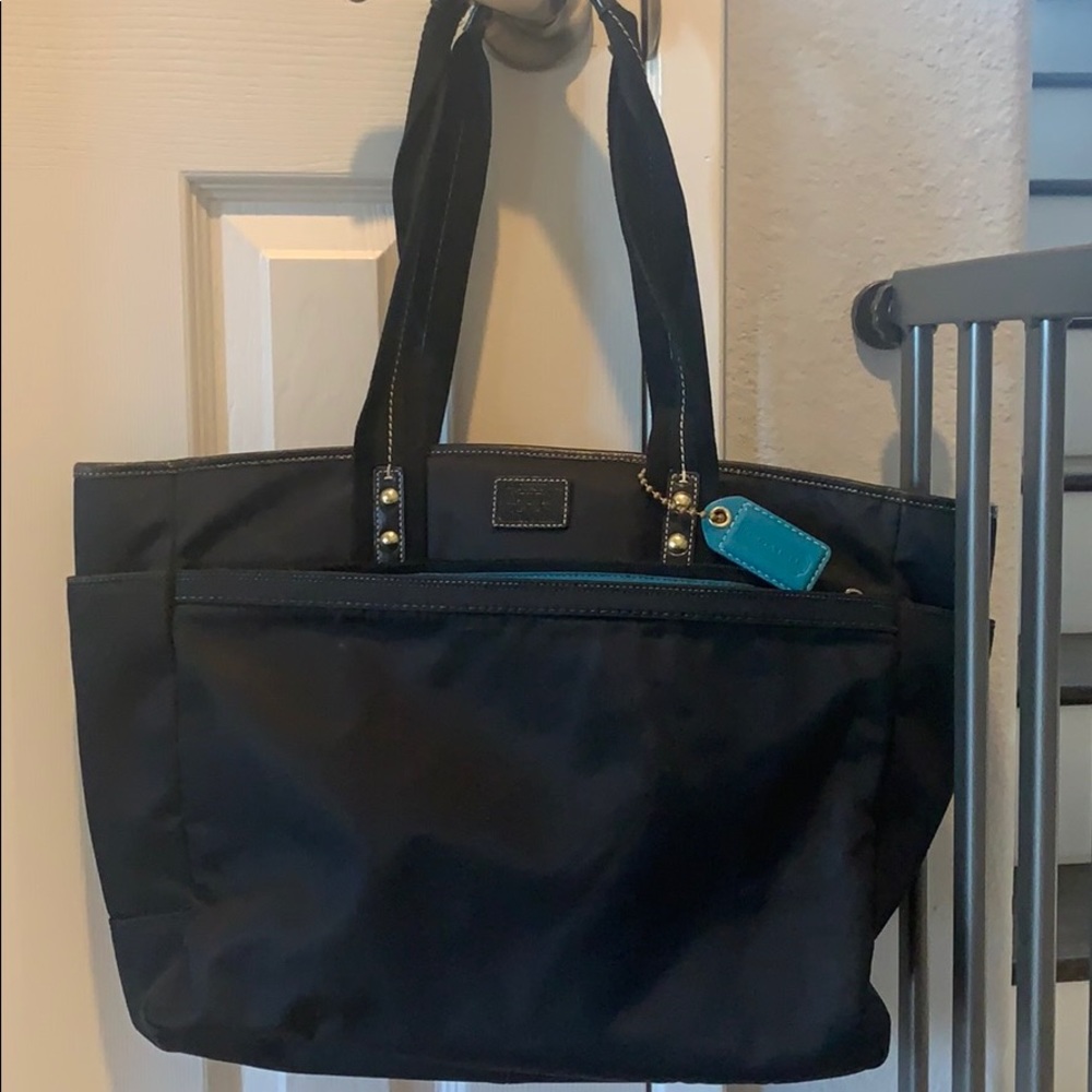 Authentic Black Coach Large Tote/Diaper Bag